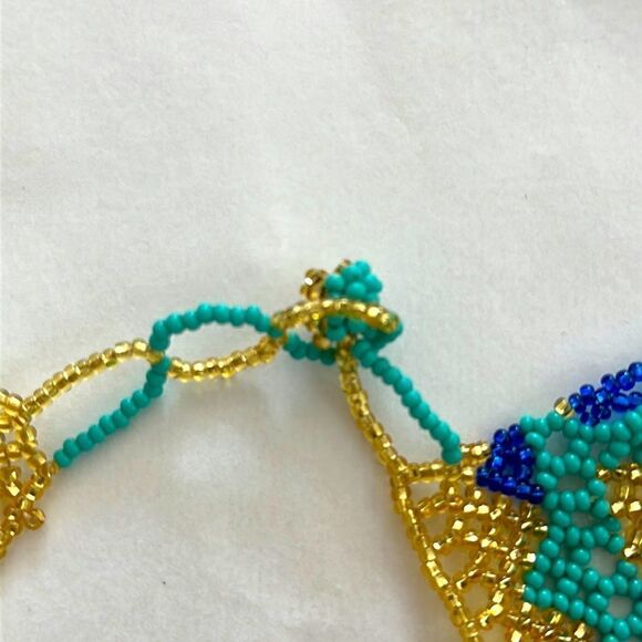 Boho Seed Bead Fringe Choker Handmade in Honduras - Picture 3 of 5